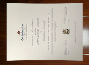 Confederation College certificate