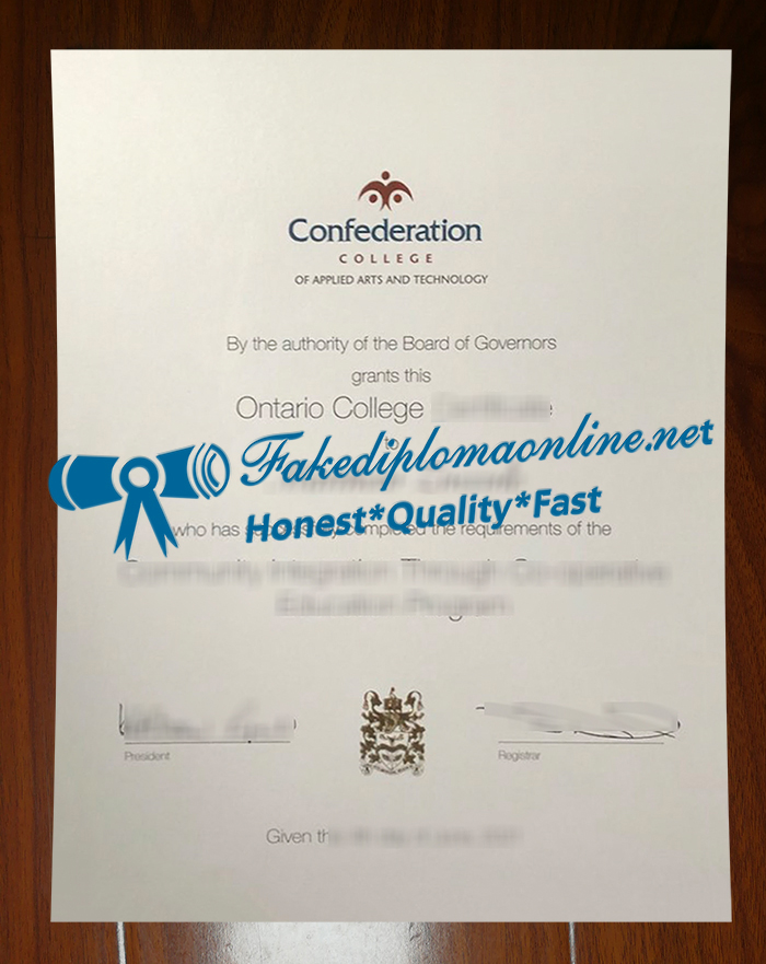 Confederation College diploma