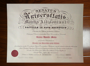 Mount Allison University diploma