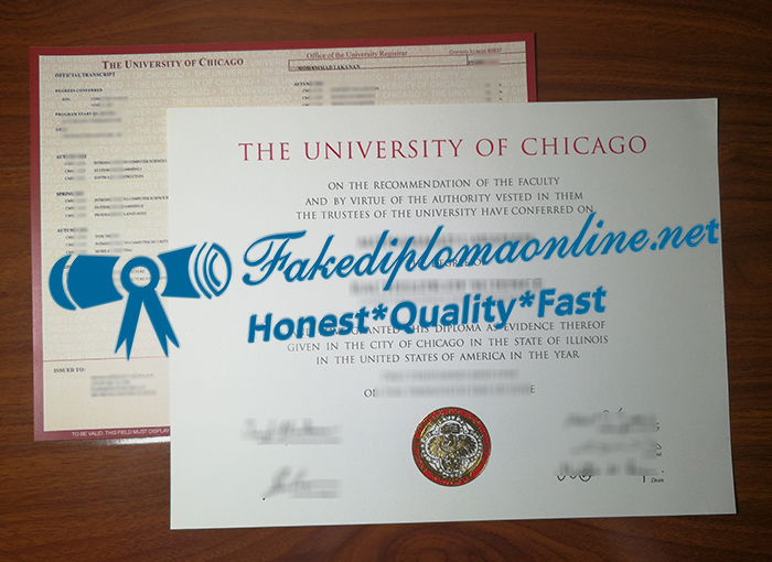 University of Chicago degree and transcript