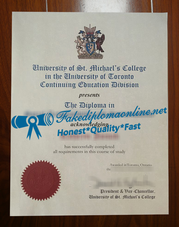 University of St. Michael's College diploma