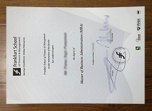 Frankfurt School of Finance & Management diploma