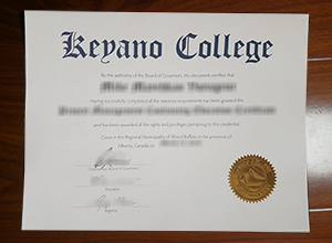 Keyano College certificate