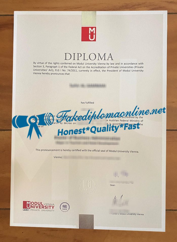 MODUL University diploma