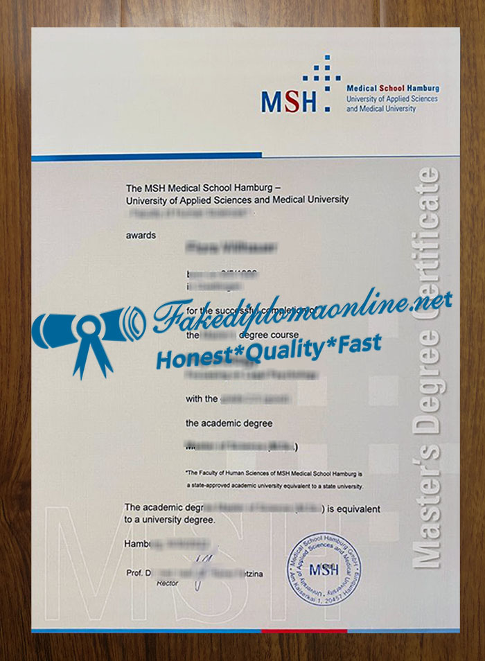 MSH Medical School Hamburg degree