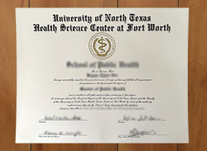 UNT Health Science Center diploma