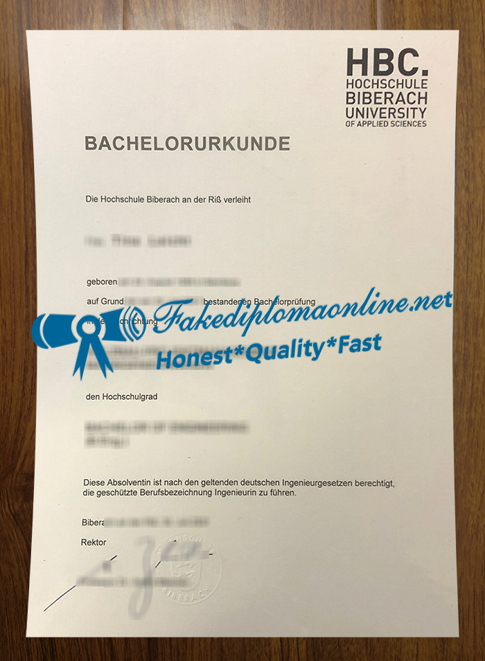 Hochschule Biberach urkunde