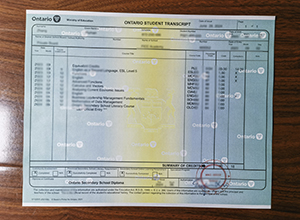 Ontario Secondary School transcript