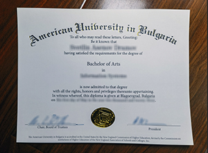 American University in Bulgaria diploma