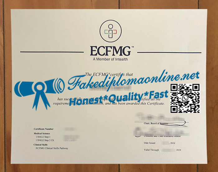 ECFMG certificate