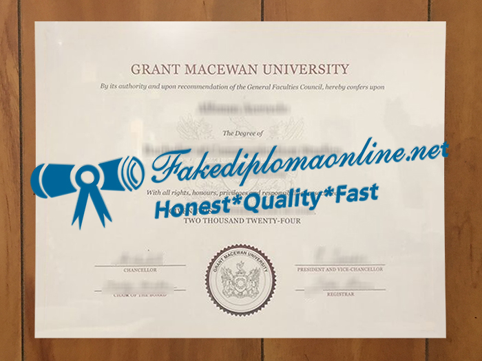 Grant MacEwan University diploma