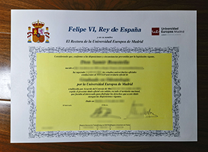 Universidad Europea de Madrid diploma