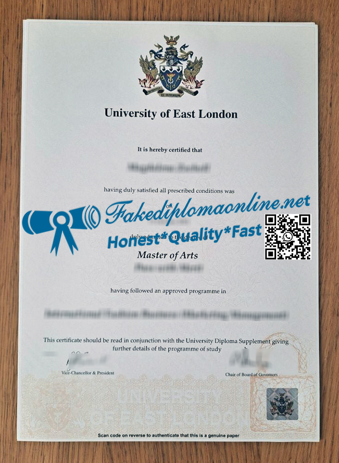 University of East London degree