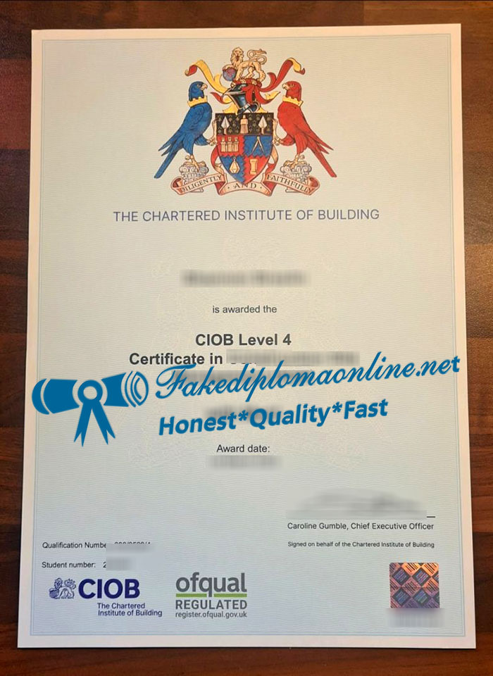 Chartered Institute of Building Level 4 certificate