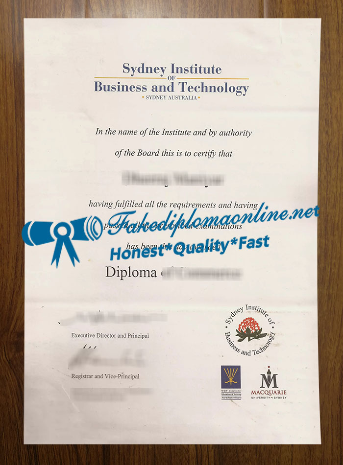 Sydney Institute of Business and Technology diploma