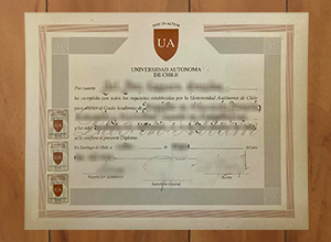 I need a Universidad Autónoma de Chile degree certificate