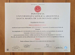 Catholic University of Argentina diploma