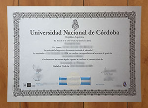 National University of Córdoba diploma