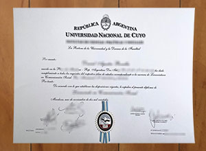 National University of Cuyo diploma