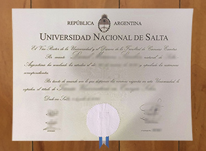 National University of Salta diploma