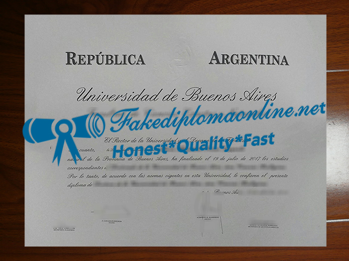 University of Buenos Aires diploma