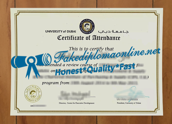 University of Dubai diploma