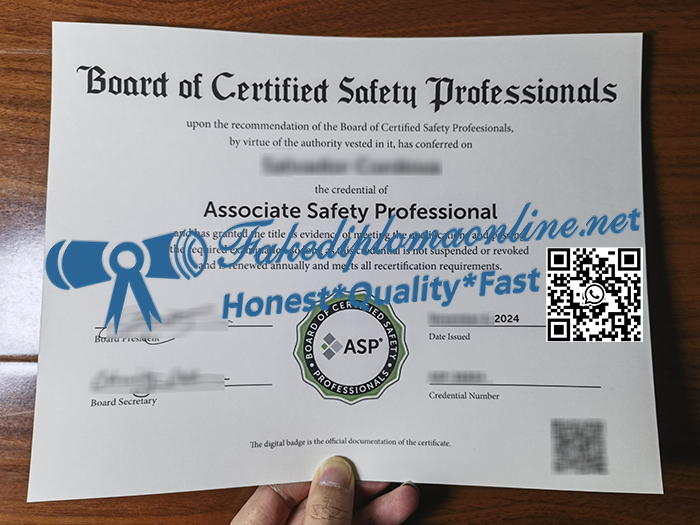 ASP certificate