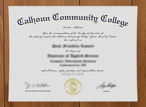 Calhoun Community College diploma