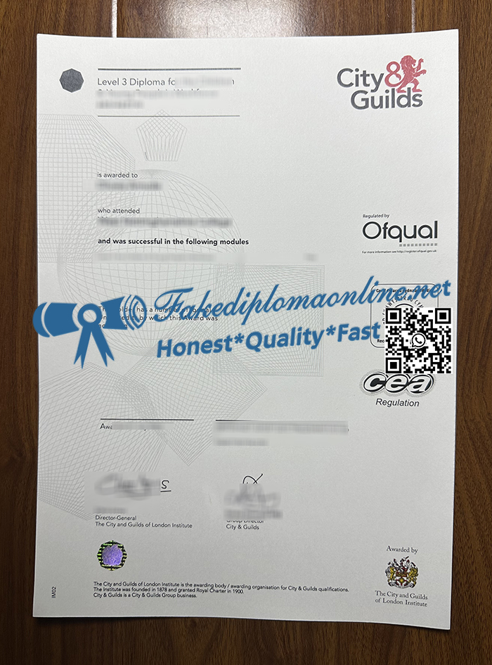 City & Guilds level 3 diploma