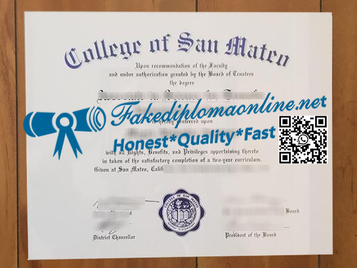 College of San Mateo degree