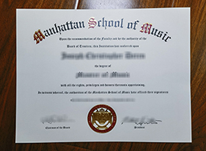 Manhattan School of Music diploma