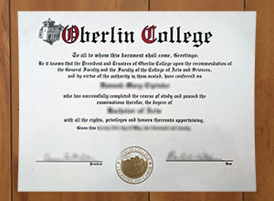 Oberlin College diploma