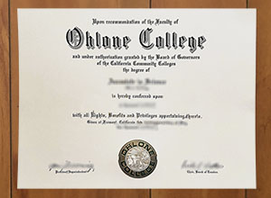 Ohlone College diploma