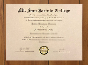 Order Mt. San Jacinto College degree, buy MSJC diploma online